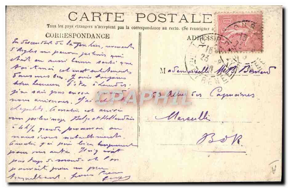 CPA Folklore Attelage Pyrenees Un jour de fete — Verso