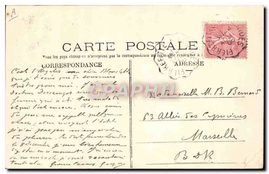 CPA Folklore Pyrenees Jeunes ossalois en costume de fete  — Verso