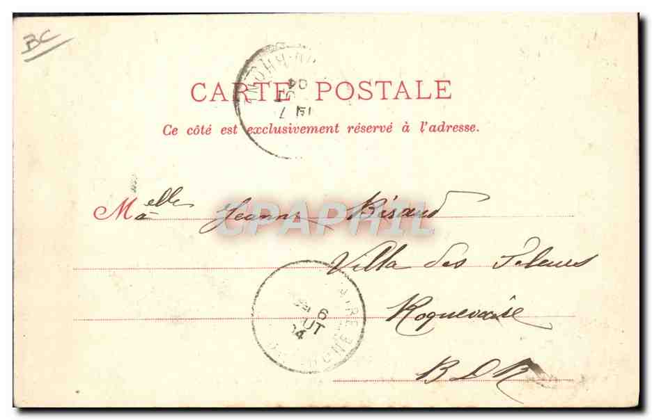 CPA Folklore Attelage Cauterets Habitants et costumes du pays — Verso