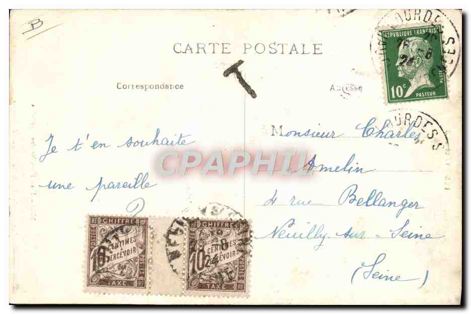 CPA Folklore Pyrenees Une famille des Pyrenees — Verso