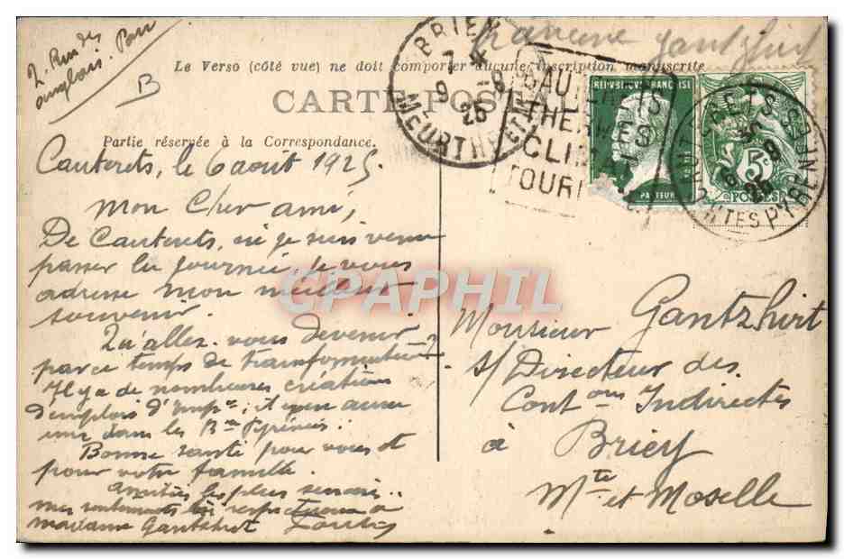 CPA Folklore Pyrenees Attelage du pays Ane Mule — Rückseite
