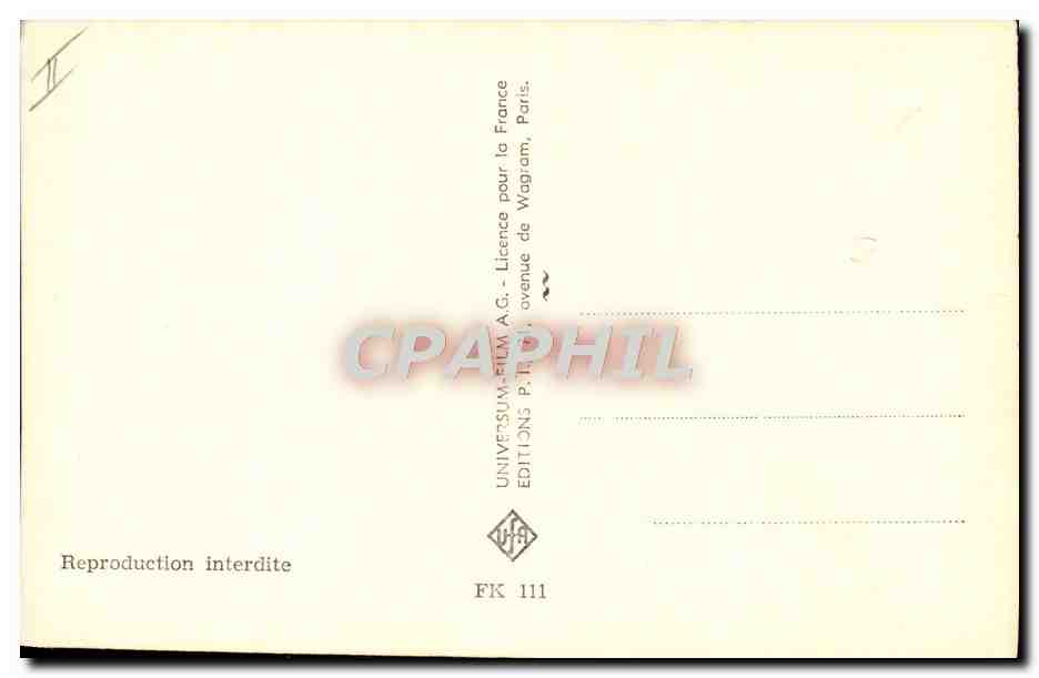 CPM Cinema Jean-François Poron — Rückseite