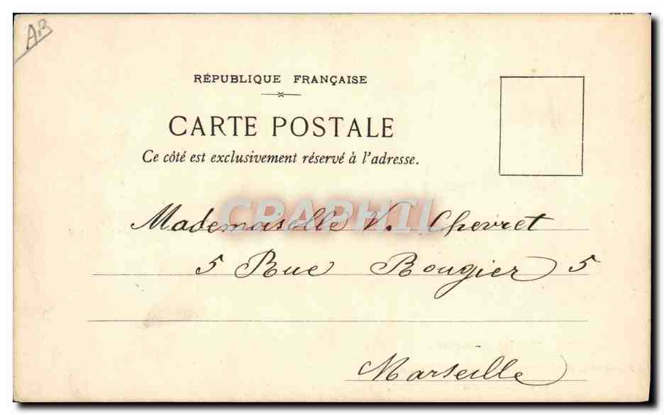 Herr Félix Faure — Präsident der Französischen Republik, 17. Januar 1895 — Verlag nicht sichtbar — Rückseite
