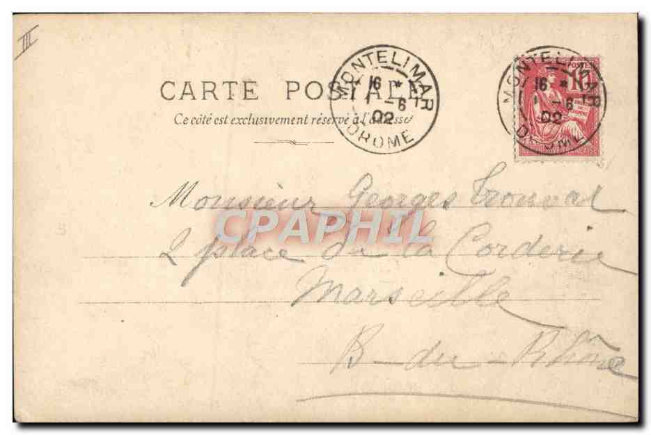 Loubet, Präsident der Französischen Republik — gerahmtes Portrait mit Lorbeeren — Verleger S. P. Paris, Serie Nr. 19 — Rückseite