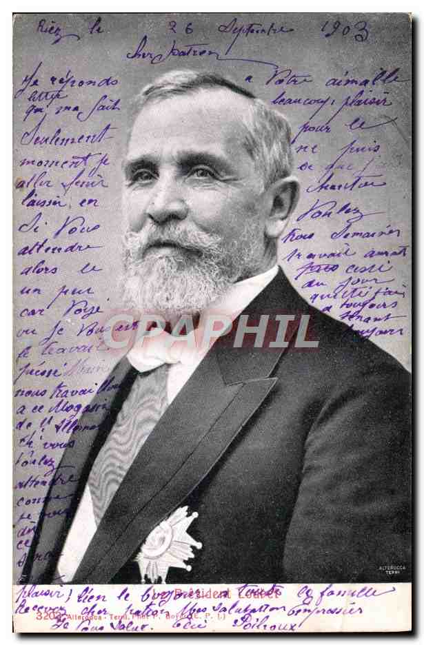 Präsident Loubet — Offizielles Portrait — Verlag: Terri, Terni (Italien) Nr. 3200