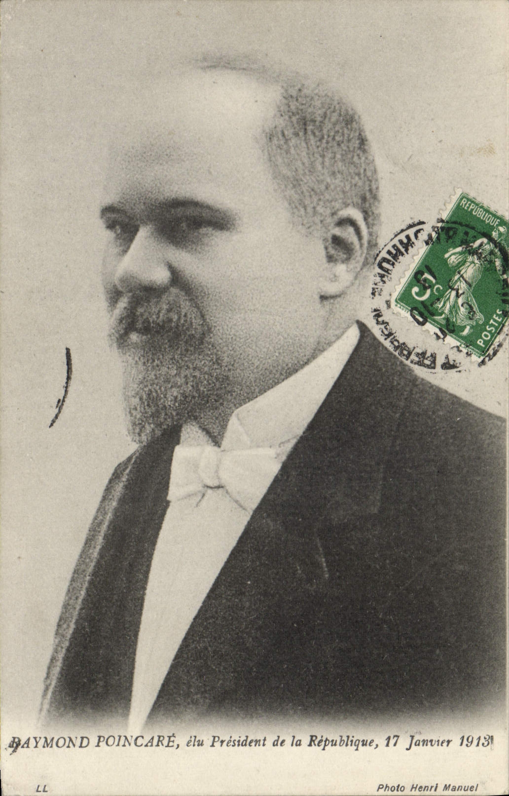 Raymond Poincaré, gewählt Präsident der Republik, 17. Januar 1913 — Foto Henri Manuel