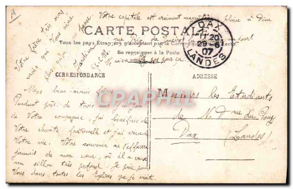 Porträt von Fallières — Verlag: Paul Broyer, n° 178 — Rückseite