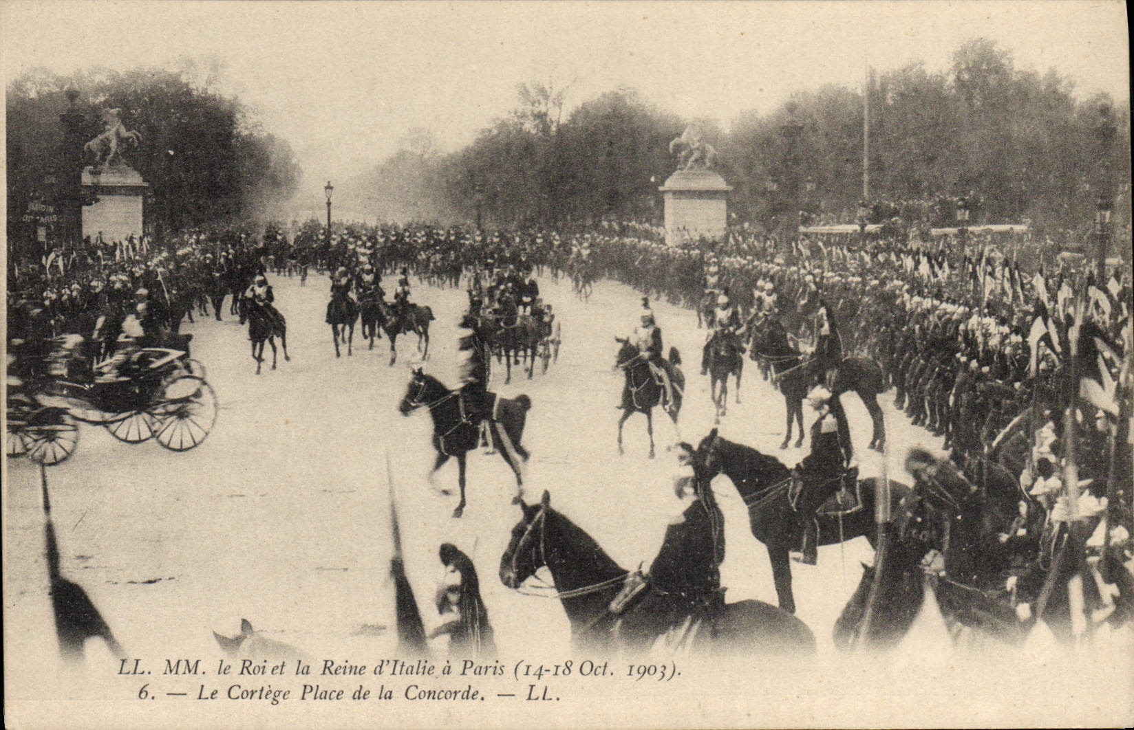 Le Cortège de la Reine d'Italie à Paris — LL. — 14-18 Oct. 1903
