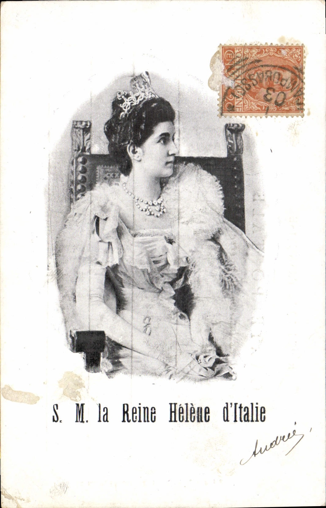 CPA SM la Reine Helene d'Italie