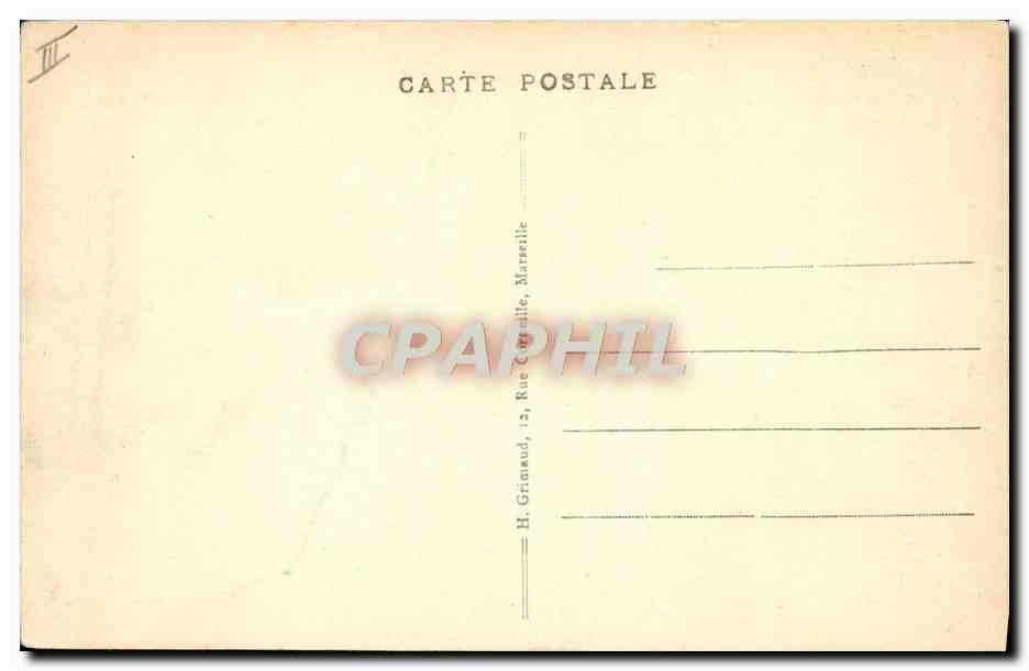 S/S CHARLES ROUX — Cie Générale Transatlantique — H. Grimaud, 15, Rue Grimaud, Marseille — Verso