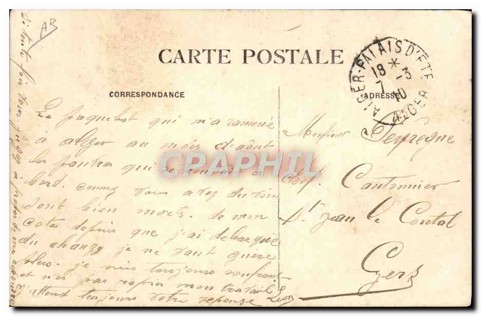 Le paquebot "GÉNÉRAL-CHANZY" de la Cie Transatlantique — naufrage sur la côte nord de Minorque — J. Geiser, phot.-Alger — Reverso