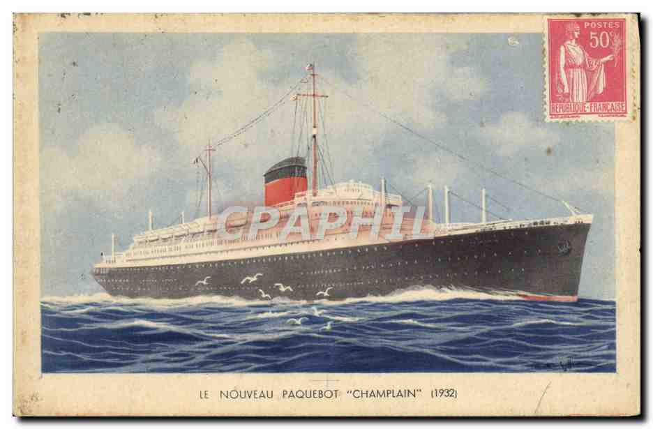 Le Nouveau Paquebot "Champlain" (1932) — Éditeur non visible, n° de série non visible