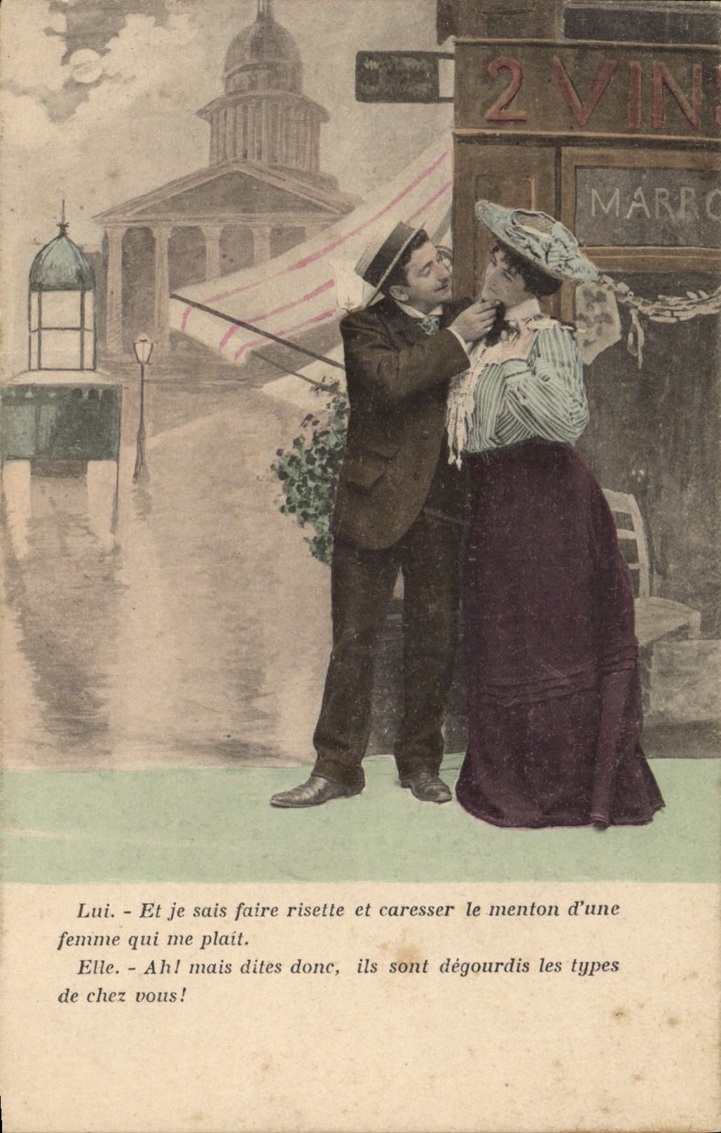 CPA Fantaisie Femme Vin