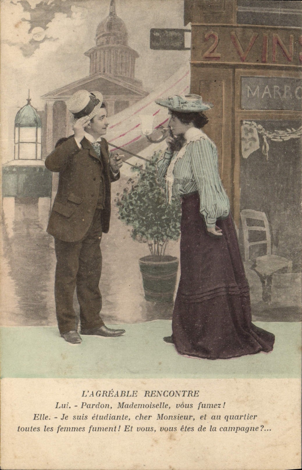 CPA Fantaisie Femme Vin