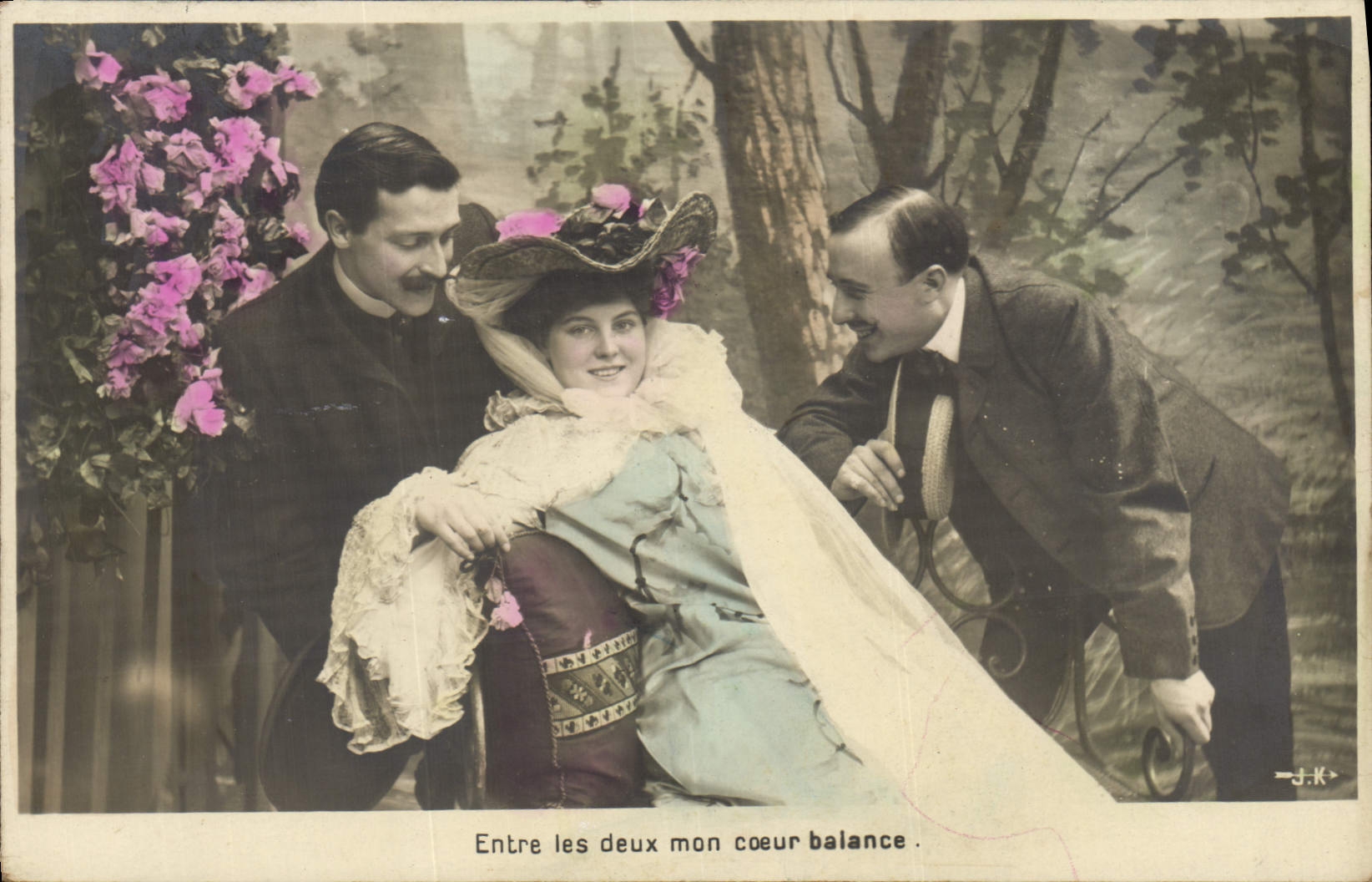 Deux hommes et une femme — scène amoureuse — J.K. (éditeur)