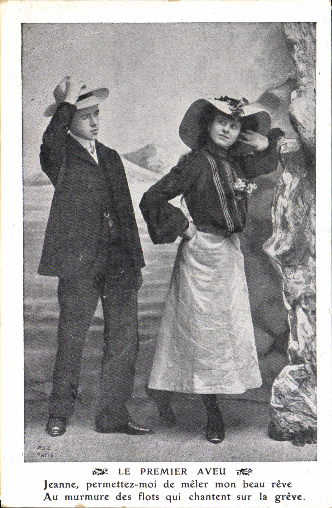 CPA Fantaisie Femme Le premier aveu