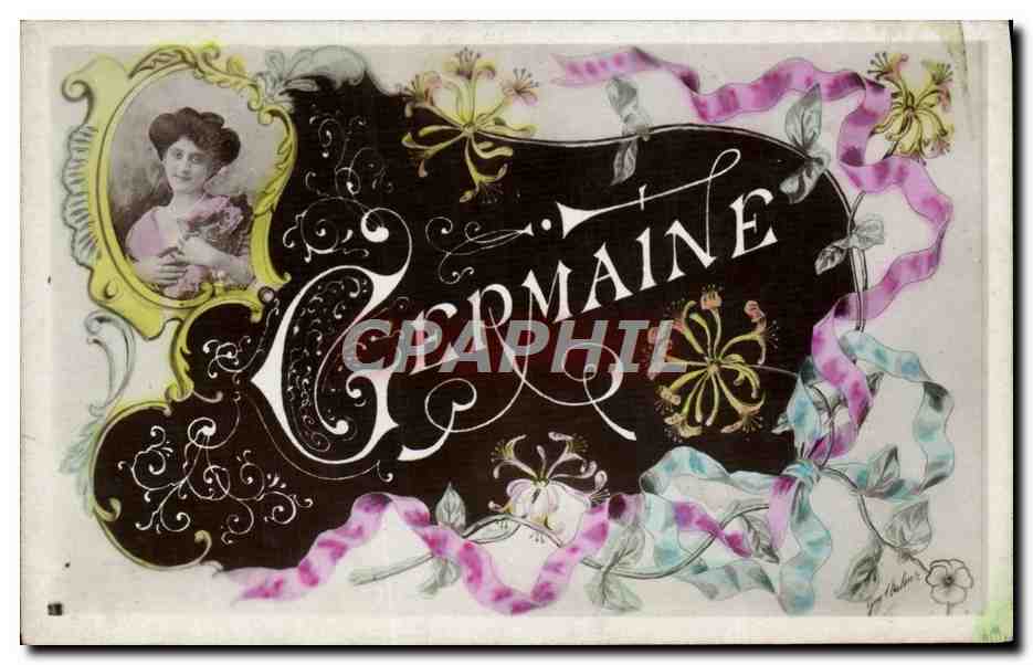 CPA Fantaisie Femme Germaine Prenom 