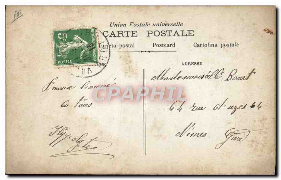 CPA Fantaisie Femme Germaine Prenom  — Rückseite