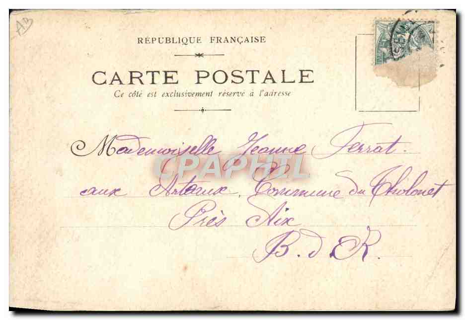 CPA Fantaisie Femme Germaine Prenom  — Rückseite