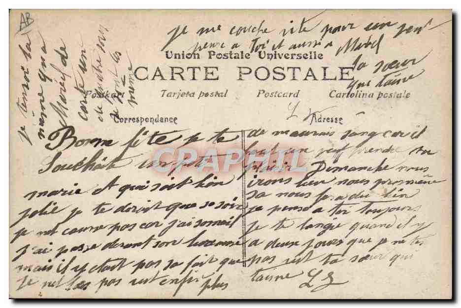 CPA Fantaisie Femme Antoinette Prenom  — Rückseite