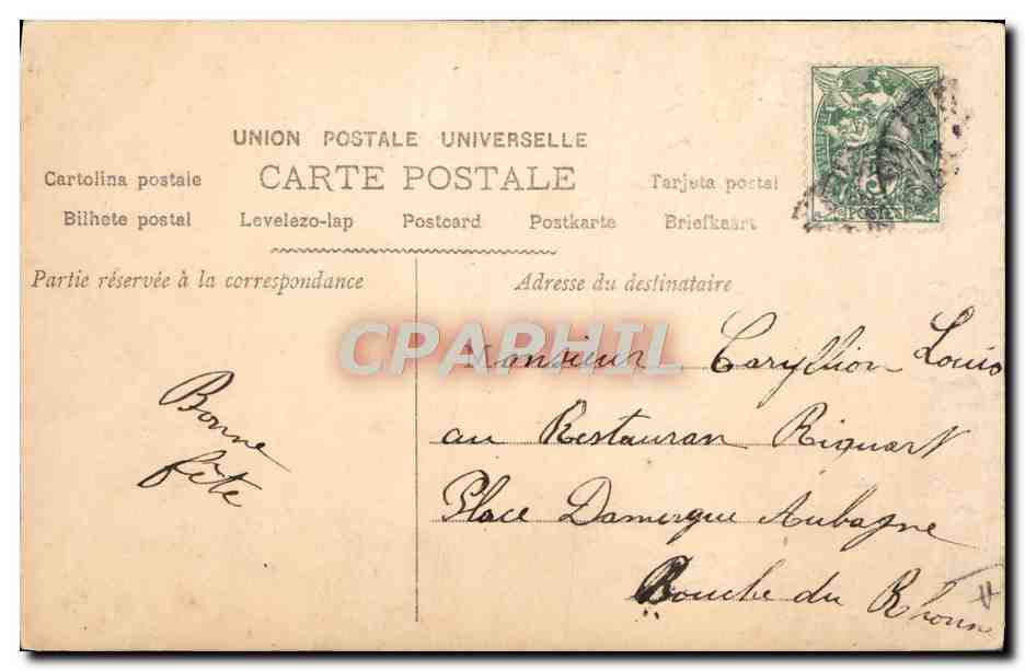 CPA Fantaisie Homme Louis Prenom  — Rückseite