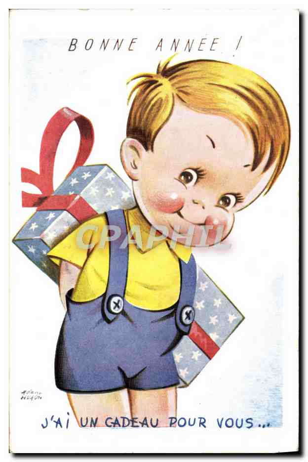 CPA Fantaisie Illustrateur Enfant J'ai un cadeau pour vous 