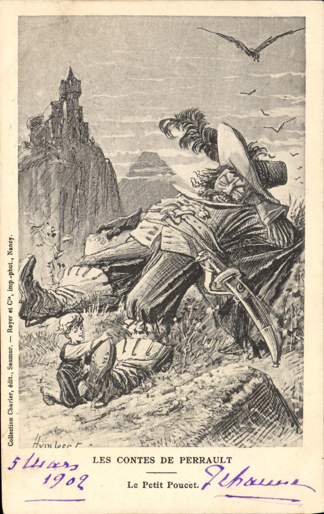 CPA Fantaisie Illustrateur Les contes de Perrault Le petit Poucet 