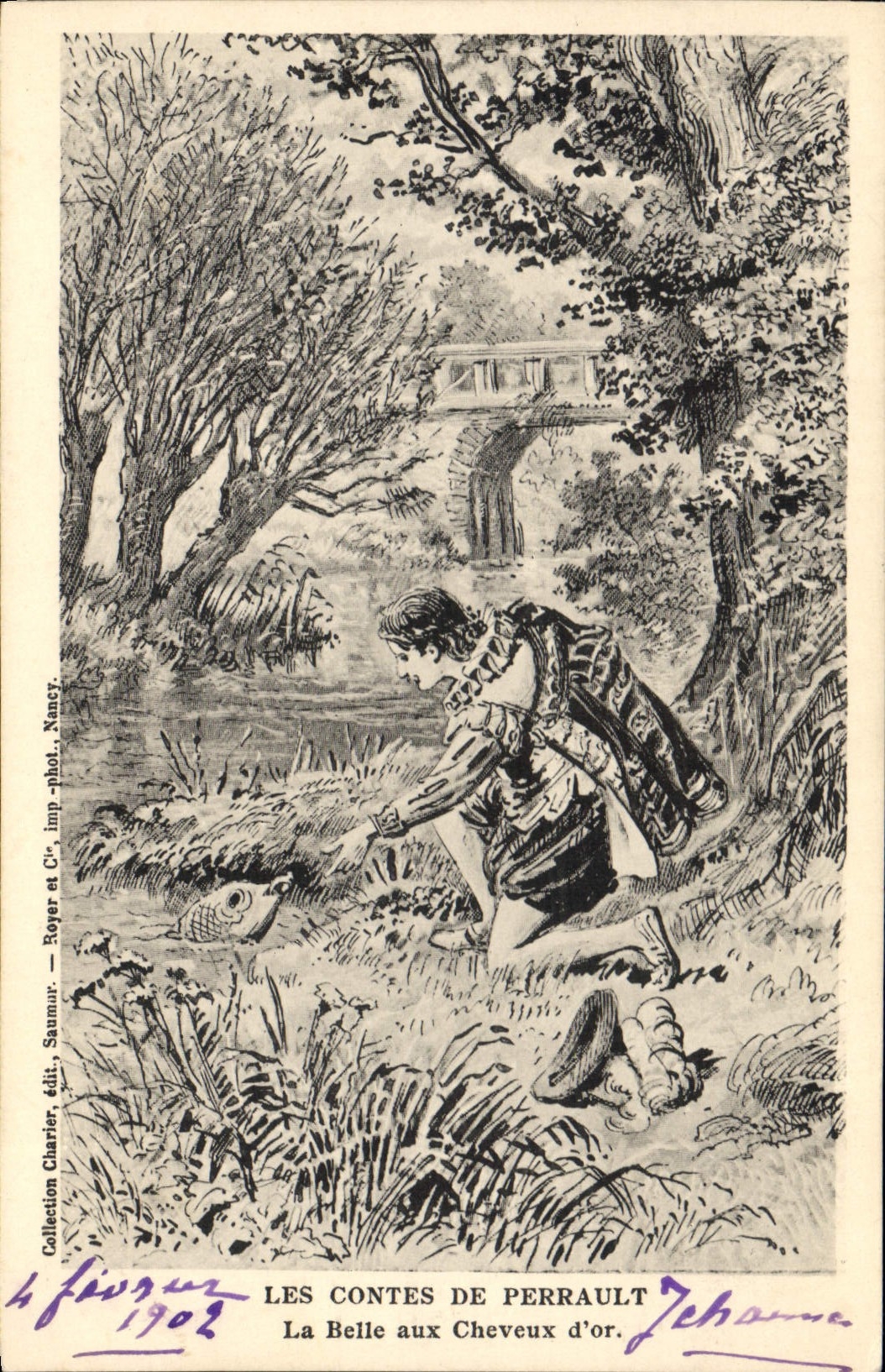 CPA Fantaisie Illustrateur Les contes de Perrault La belle aux cheveux d'Or 