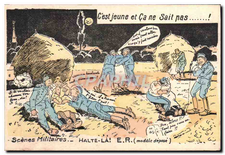 Militärszenen — HALTE-LÀ! E.R. (eingetragenes Design)