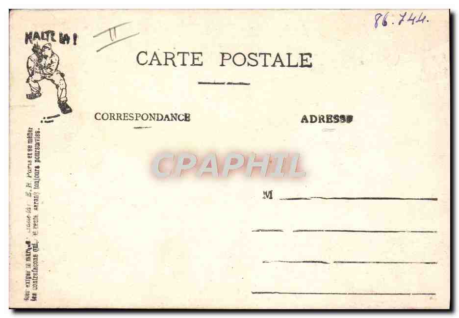Scènes Militaires — HALTE-LÀ! E.R. (modèle déposé) — Reverso