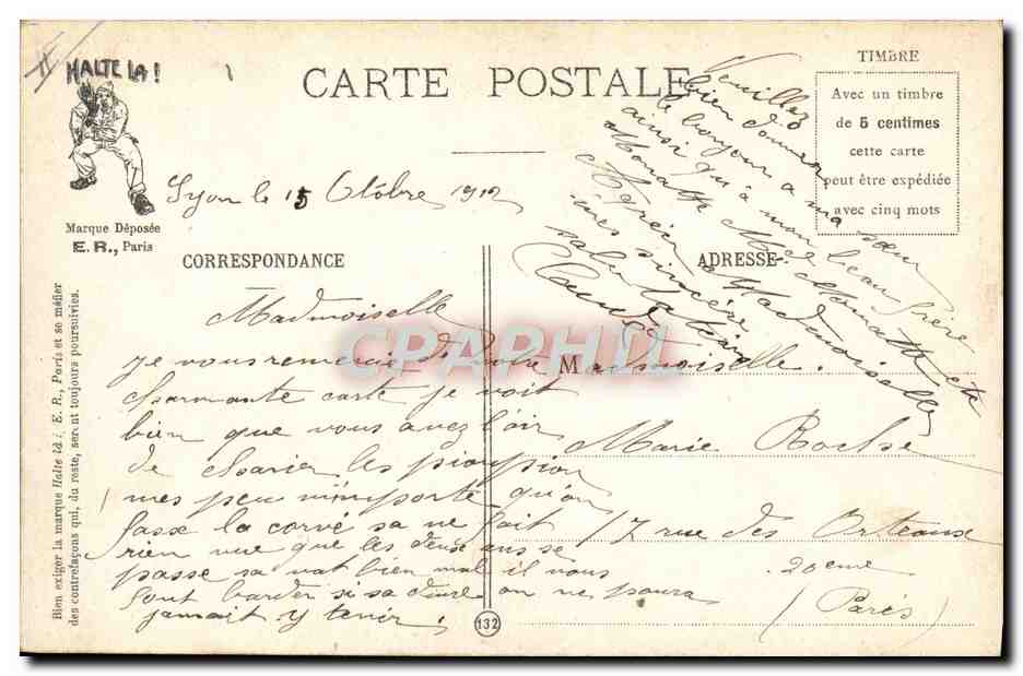 Tirer au Q... — Expressions militaires — E.R., Paris, Modèle déposé n°382 — Reverso