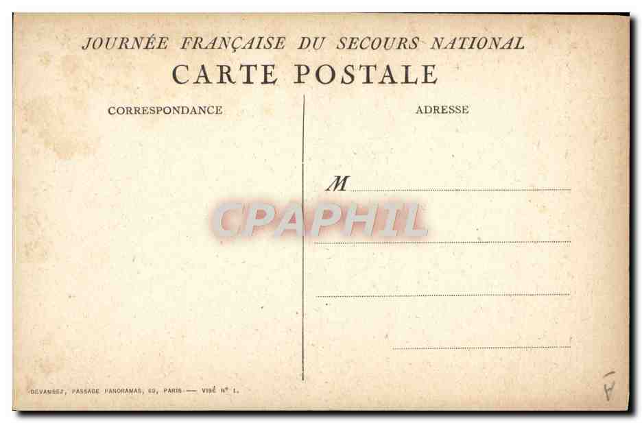 CPA Militaria Journee du Secours National — Rückseite