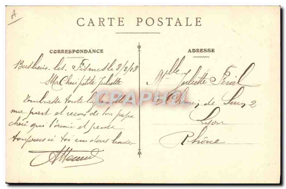 CPA Militaria Emprunt Souscription Rue Notre Dame des Victoires Paris — Rückseite