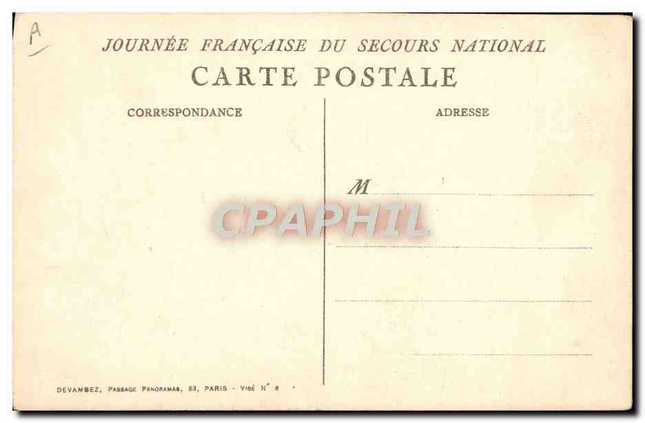 CPA Militaria Marianne Dans les flammes — Verso