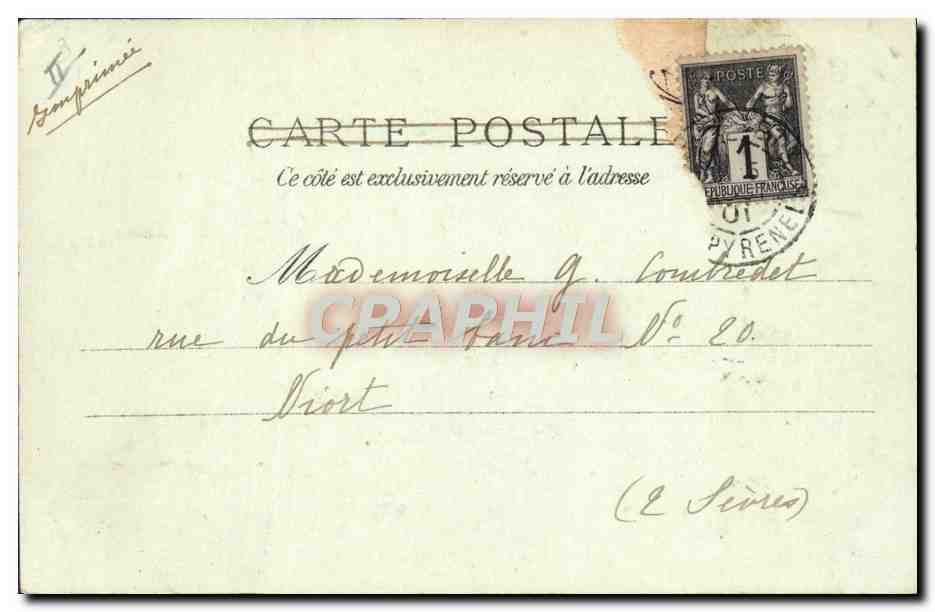 CPA Folklore Hautes Pyrenees Isards sur la montagne — Rückseite