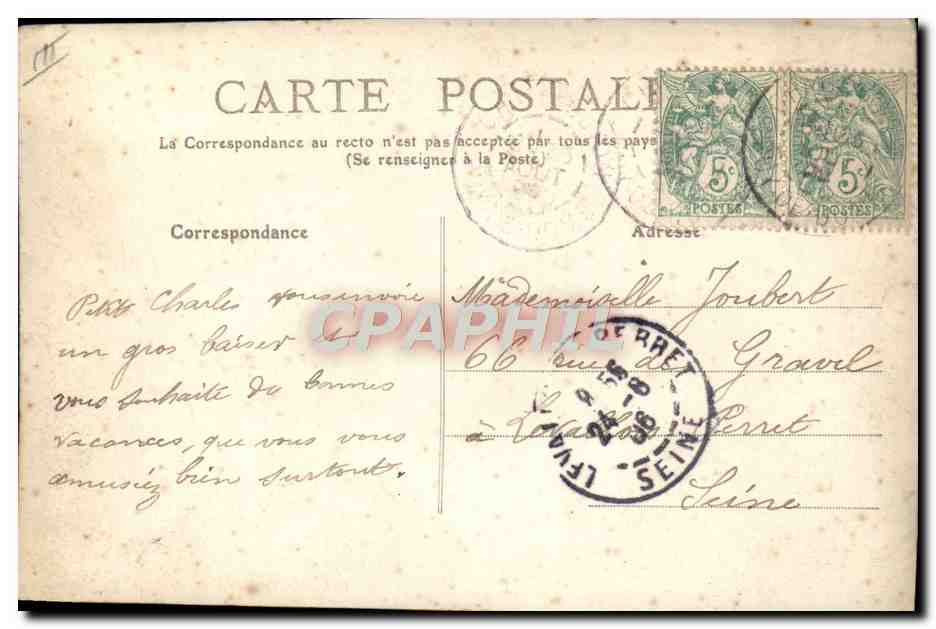 CPA Folklore Bourree d'Auvergne  — Verso