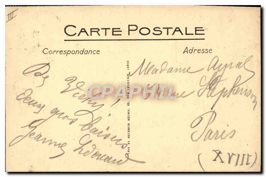 CPA Folklore Bourbonnais La bourree — Verso