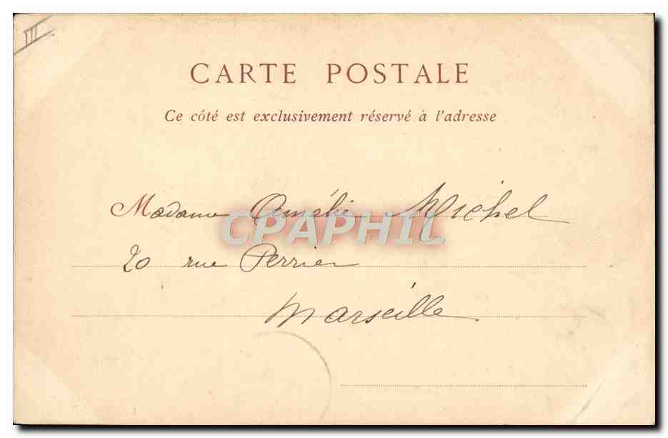 CPA Folklore Auvergne La Bourree — Verso