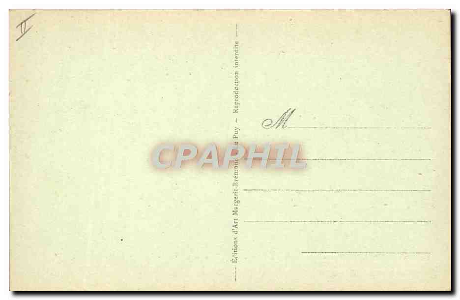 CPA Folklore Auvergne La Bourree — Verso