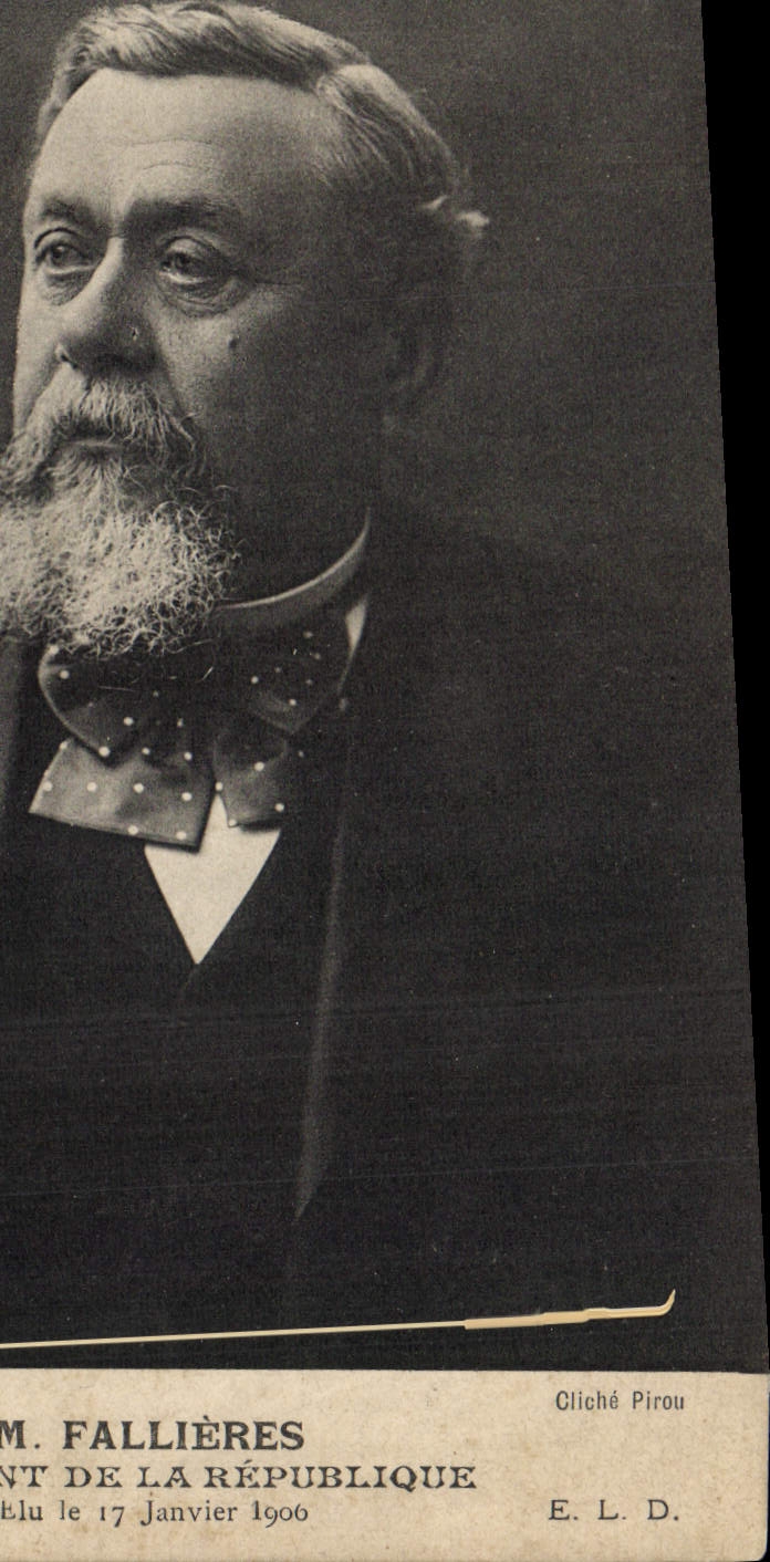 M. Fallières, Président de la République — éditeur E.L.D. — n° de série non visible