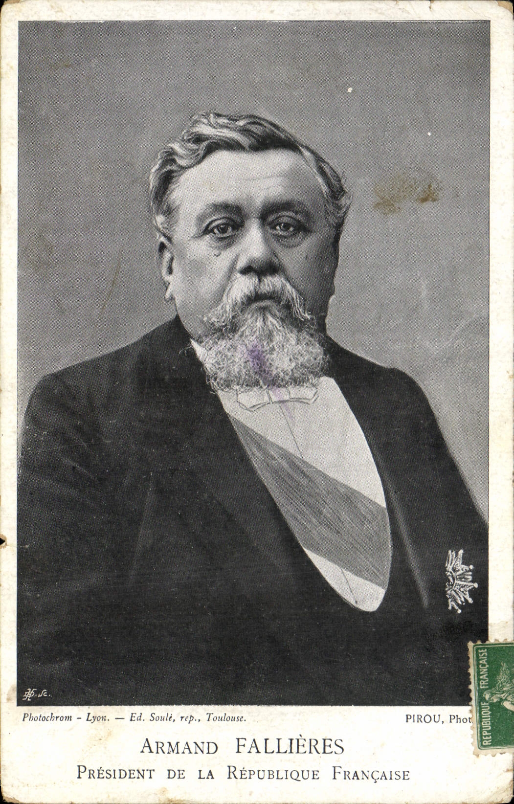 Armand Fallières — Président de la République Française — Ed. Soulé, Toulouse