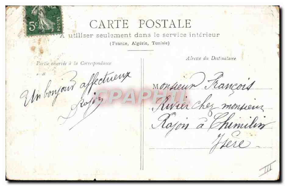 Armand Fallières — Président de la République Française — Ed. Soulé, Toulouse — Verso