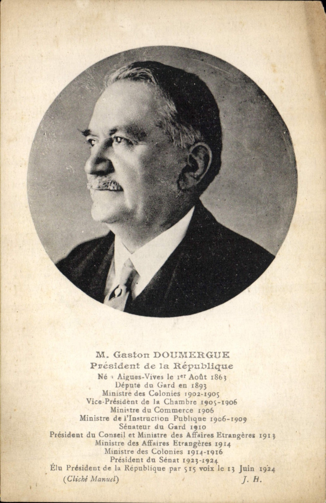 CPA Gaston Doumergue President de la Republique