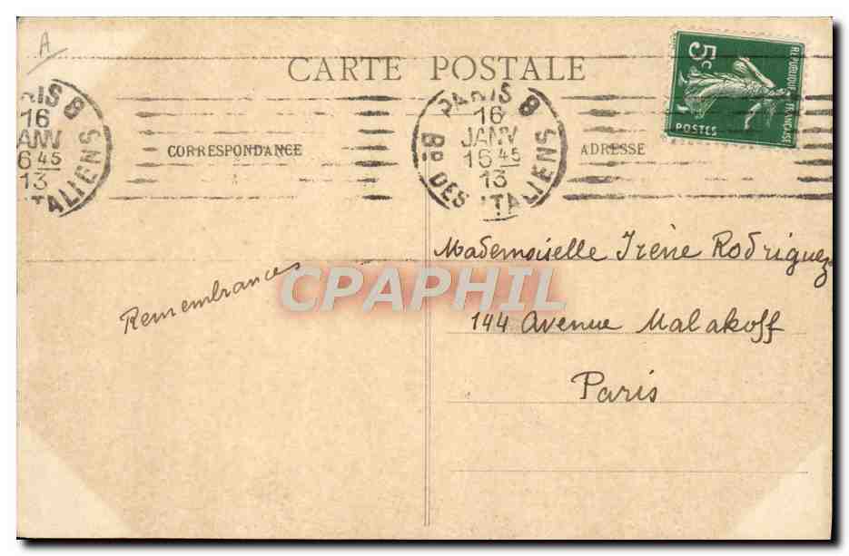 Candidats à l'élection présidentielle — 17 Janvier 1913 — Éditeur non identifié — Verso