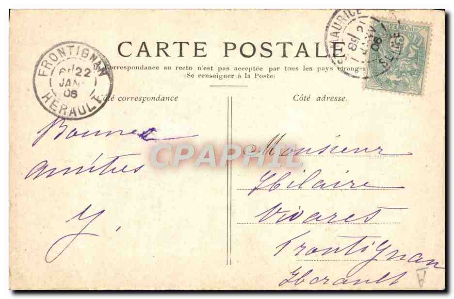 Fallières Président de la République — Élu le 17 Janvier 1906 — Éditeur inconnu — Achterkant