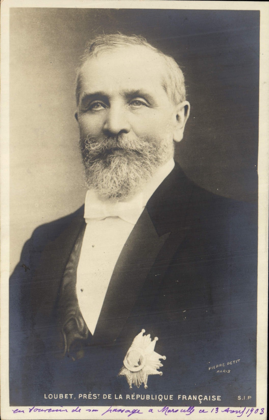 Loubet, Président de la République française — à Marseille le 13 avril 1903 — Pierre Petit, Paris, S.I.P.