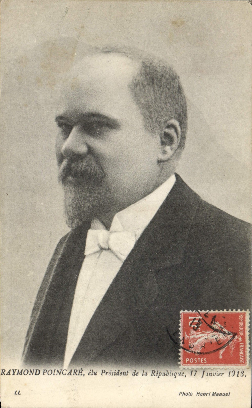 Raymond Poincaré, élu Président de la République — 17 janvier 1913 — Photo Henri Manuel