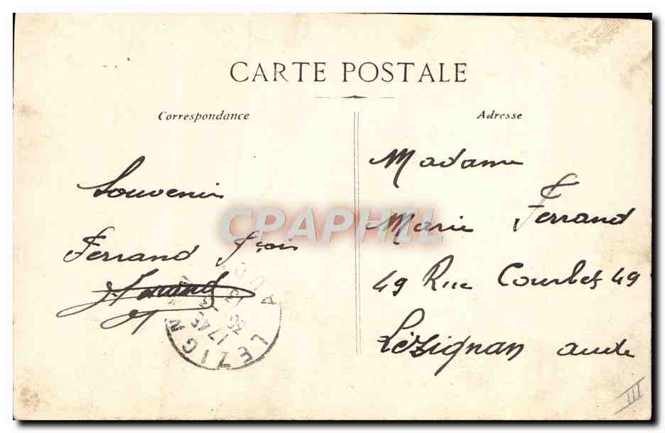 Raymond Poincaré — Président de la République Française — éditeur non visible — Verso