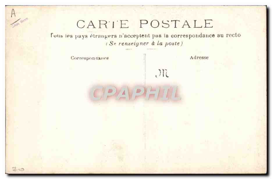 Homme à la barbe blanche — bureau richement décoré — carte postale CPA — Verso