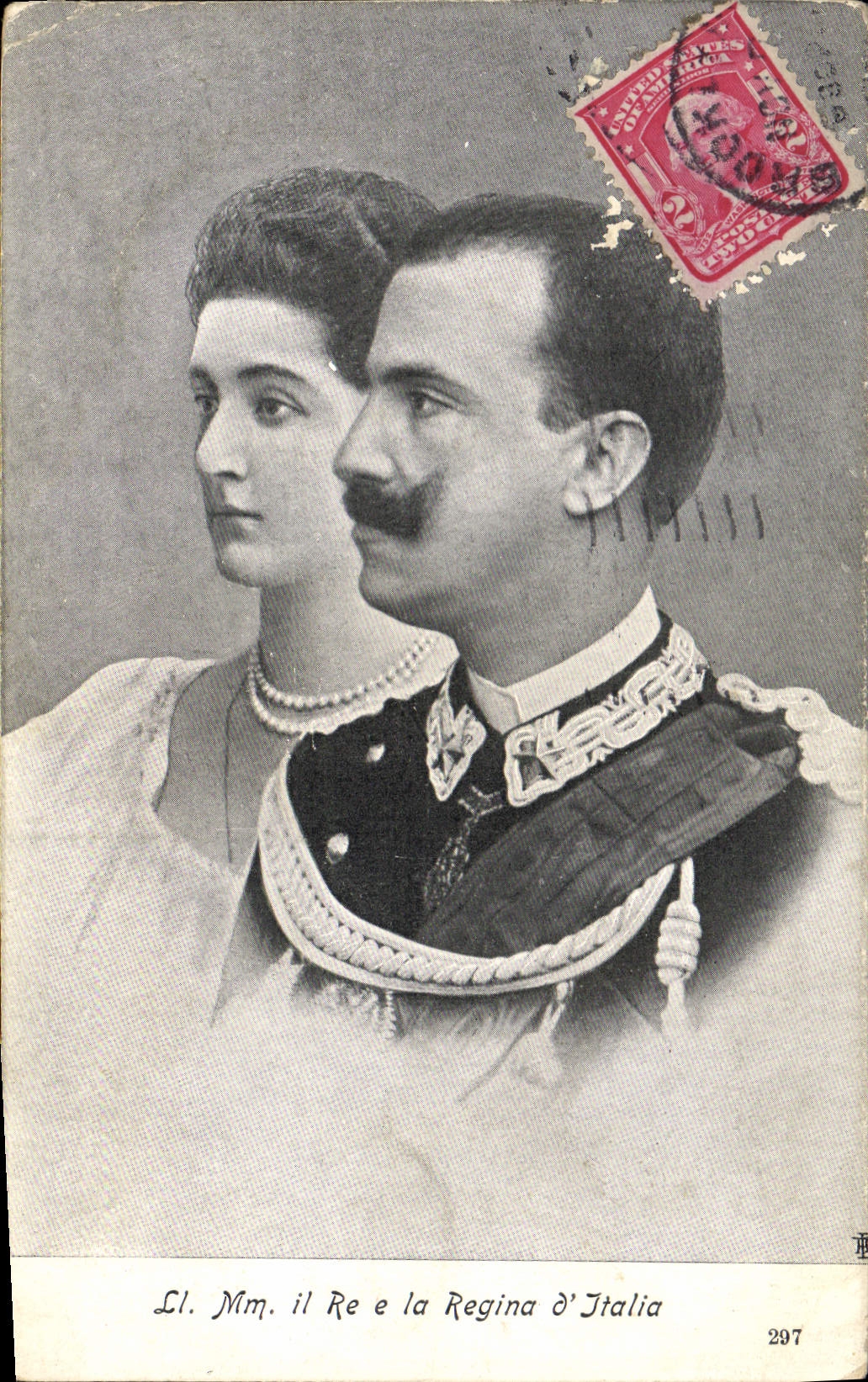 Le Roi et la Reine d'Italie — portrait officiel — éditeur inconnu, n° 297